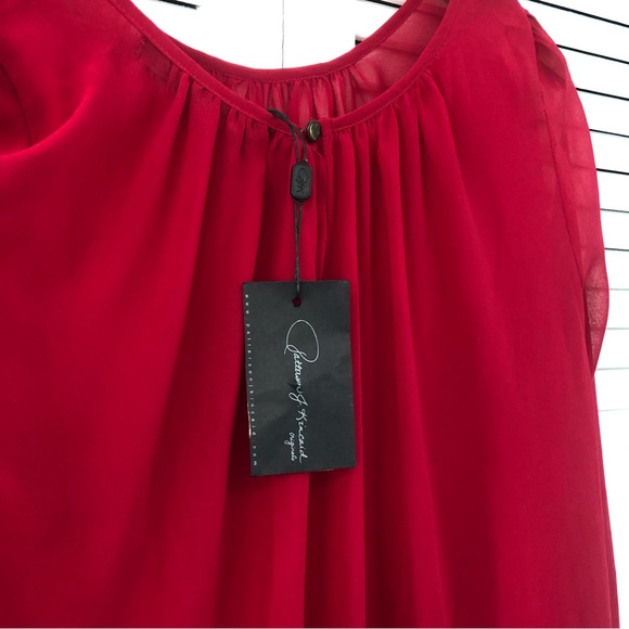 NWT Patterson J. Kincaid Sheer Blouse - Picture 6 of 13